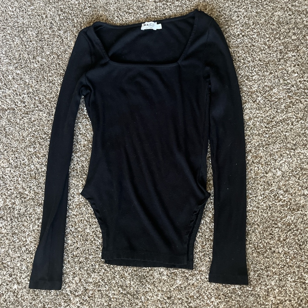 Medium black Women’s white fox long sleeve